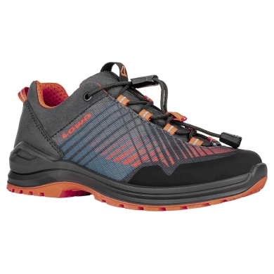 Lowa Wander-Travelschuhe Carezza GTX Low Junior (Synthetik/Textil, wasserdicht) anthrazitgrau/orange Kinder