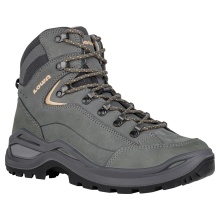 Lowa Wanderschuhe Renegade EVO LL Mid (All-Terrain, Nubukleder) graphitgrau/aprikose Damen