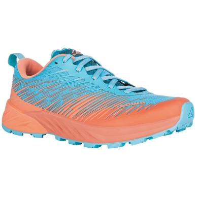 Lowa Trail-Laufschuhe Amplux (Synthetik, Leichtigkeit) orange/arktisblau Damen