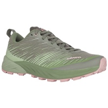 Lowa Trail-Laufschuhe Amplux (Synthetik, Leichtigkeit) grün/rosa Damen