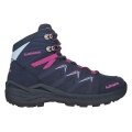 Lowa Wander-Travelschuhe Innox Pro MID GTX Junior (Synthetik/Textil, wasserdicht) navyblau/beere Kinder