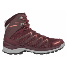 Lowa Wander-Travelschuhe Innox Pro Mid GTX (All-Terrain, Synthetik/Textil, wasserdicht) bordeaux/koralle Damen