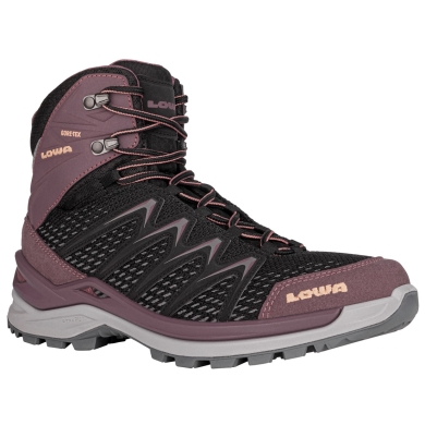 Lowa Wander-Travelschuhe Innox Pro Mid GTX (All-Terrain, Synthetik/Textil, wasserdicht) schwarz/altrosa Damen