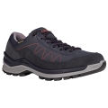 Lowa Wander-Travelschuhe Toro Pro Low GTX (Velours-Nubukleder, wasserdicht) navyblau/rot Damen