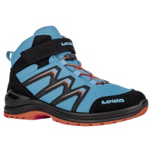 Lowa Wanderschuhe Maddox Mid GTX Junior (Textil/Synthetik, wasserdicht) blau/orange Kinder