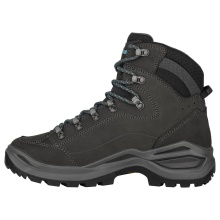 Lowa Wanderschuhe Renegade Evo Mid GTX (All-Terrain, Nubukleder, wasserdicht) 2025 asphaltgrau/türkis Damen