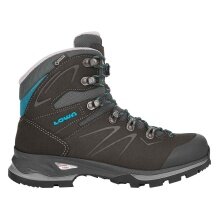 Lowa Wanderschuhe Badia GTX (Trekking, Veloursleder/Textil, wasserdicht) anthrazitgrau/blau Damen