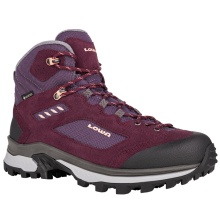 Lowa Wanderschuhe Corvara Mid GTX (Trekking, Veloursleder/Textil, wassderdicht) graperot/melone Damen