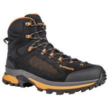 Lowa Wanderschuhe Corvara Mid GTX (Trekking, Veloursleder/Textil, wassderdicht) schwarz/orange Herren