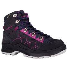 Lowa Wanderschuhe Kody Evo GTX Mid Junior (Veloursleder, wasserdicht) navyblau/beere Kinder