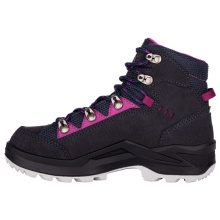 Lowa Wanderschuhe Kody Evo GTX Mid Junior (Veloursleder, wasserdicht) navyblau/beere Kinder