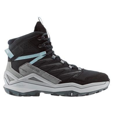 Lowa Wanderschuhe Maddox Mid GTX (All-Terrain, Textil/Synthetik, wasserdicht) schwarz/grau Damen