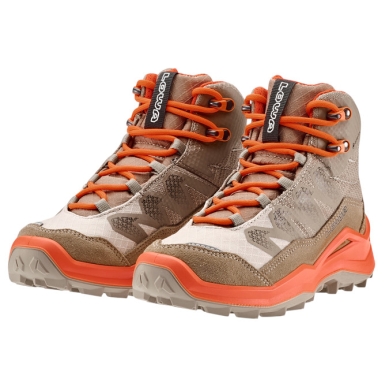 Lowa Wanderschuhe Maddox Pro Mid GTX Junior (Textil/Veloursleder, wasserdicht) braun/orange Kinder