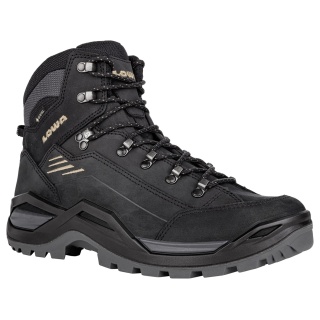 Lowa Wanderschuhe Renegade EVO Mid GTX (All-Terrain, Nubukleder, wasserdicht) schwarz/dune Herren