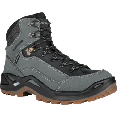 Lowa Wanderschuhe Renegade Mid GTX (All-Terrain, Nubukleder, wasserdicht) dunkelgrau/schwarz Herren