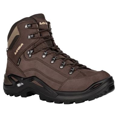 Lowa Wanderschuhe Renegade Mid Wide GTX (All-Terrain, Nubukleder, wasserdicht, weit) espressobraun Herren