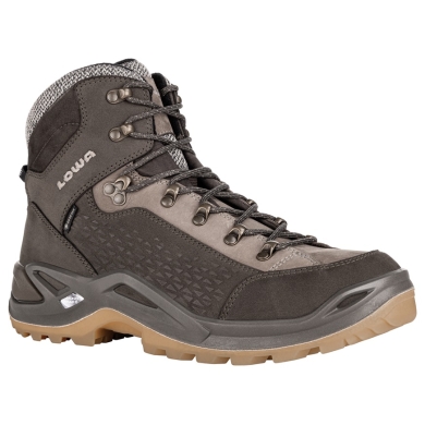 Lowa Wanderschuhe Renegade Warm Mid GTX 2024 (Winter-All-Terrain, wasserdicht) dunkelbraun/nelke Herren