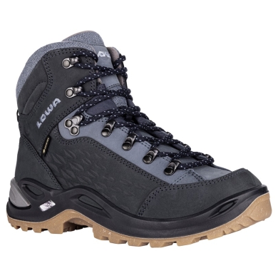 Lowa Wanderschuhe Renegade Warm Mid GTX (Nubukleder, wasserdicht) 2024 navyblau/eisblau Damen