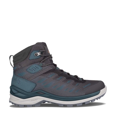 Lowa Wandersschuhe Ferrox Mid GTX (All-Terrain, Synthetik, wasserdicht) anthrazitgrau/rauchgrün Damen