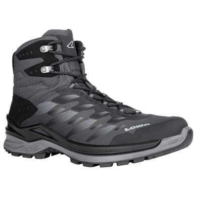 Lowa Wandersschuhe Ferrox Mid GTX (Multifunktion, Textil/Synthetik, wasserdicht) schwarz/anthrazitgrau Herren