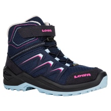 Lowa Winterschuhe Maddox Warm GTX Kid (wasserdicht) navyblau/beere Kinder