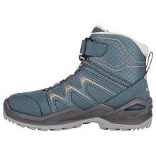 Lowa Winterschuhe Maddox Warm Mid GTX (Textil/Synthetik, wasserdicht) 2024 petrol/rosa Kinder