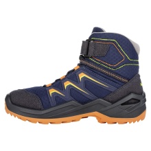 Lowa Winterschuhe Maddox Warm Mid GTX (Textil/Synthetik, wasserdicht) 2024 navyblau/orange Kinder