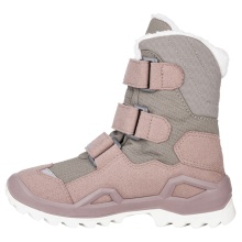 Lowa Winterschuhe Milo Evo GTX High (Textil/Synthetik, wasserdicht) grau/rosa Mädchen