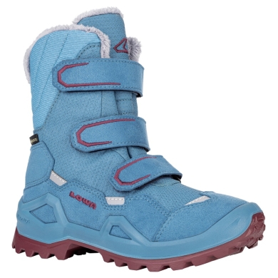 Lowa Winterschuhe Milo Evo GTX High (Textil/Synthetik, wasserdicht) türkisblau Kinder