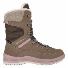 Lowa Winterstiefel Bianca High GTX (Veloursleder/Textil, wasserdicht) 2024 taupebraun/rosa Mädchen