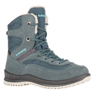 Lowa Winterstiefel Ella GTX (Veloursleder, wasserdicht) rauchgrün/arktisblau Mädchen