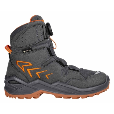 Lowa Winterstiefel Firo GTX HI (Textil/Synthetik, wasserdicht) anthrazitgrau/orange Kinder