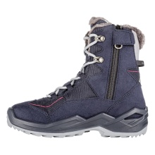 Lowa Winterstiefel Lino GTX High (Veloursleder/Textil, wasserdicht) 2024 navyblau/fuchsia Kinder