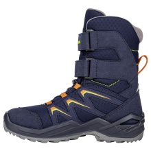 Lowa Winterstiefel Maddox Warm High GTX (Textil/Synthetik, wasserdicht) 2024 navyblau/orange Kinder