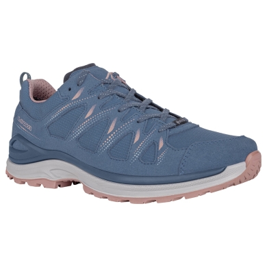 Lowa Wanderschuhe Innox Evo II GTX (All-Terrain, Textil/Mikrofaser, wassderdicht) stahlblau/altrosa Damen