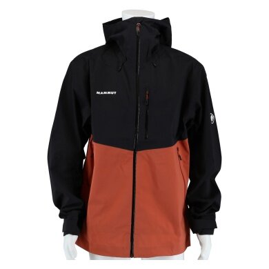 Mammut Wanderjacke Alto Guide Hardshell Hooded (atmungsaktiv, wasserdicht, PFC-frei) ziegelsteinrot/schwarz Herren