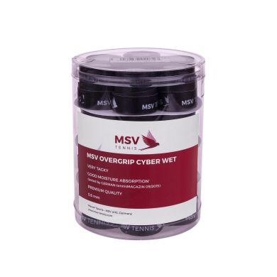 MSV Overgrip Cyber Wet 0.6mm (Schweissabsorption/Haltbarkeit) schwarz 24er Box