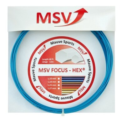 Besaitung mit MSV Focus Hex hellblau