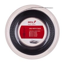 MSV Tennissaite Hepta Twist (Haltbarkeit+Spin) anthrazit 200m Rolle