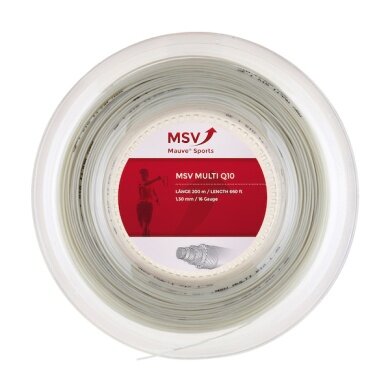 MSV Tennissaite Multi Q10 1.30mm (Armschonung+Touch) weiss 200m Rolle