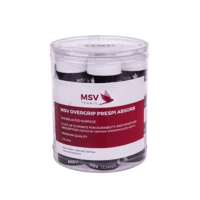 MSV Overgrip Prespi Absorb 0.6mm (Schweissabsorption/Komfort) weiss 24er Box