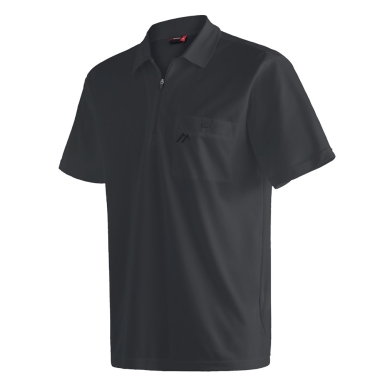 Maier Sports Wander-/Freizeit Polo Arwin 2.0 (atmungsaktiv, schnell trocknend) schwarz Herren