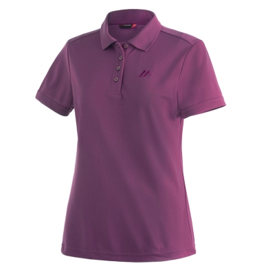 Maier Sports Wander-/Freizeit Polo Ulrike (100% Polyester) violett Damen