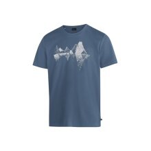 Maier Sports Wander-/Freizeit Tshirt Tilia Pique (Polyester, schnelltrocknend) blau/grau Herren