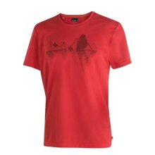 Maier Sports Wander-/Freizeit Tshirt Tilia Pique (Polyester, schnelltrocknend) rot Herren