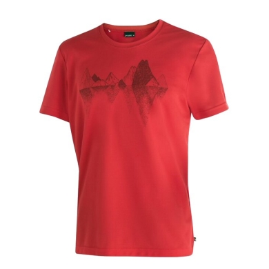 Maier Sports Wander-/Freizeit Tshirt Tilia Pique (Polyester, schnelltrocknend) rot Herren