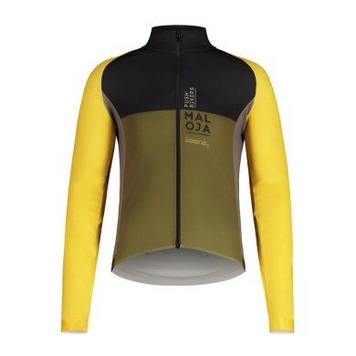 Maloja Fahrradjacke CagnoM Cycle Jacket (schnelltrocknend, elastisches Thermopile-Material) gelb/grün Herren