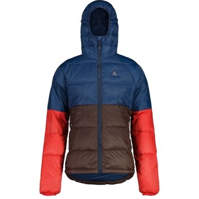 Maloja Winter-Daunenjacke FuchsM Adventure Puffer ReDown (winddicht, sehr warm) blau/braun/rot Herren