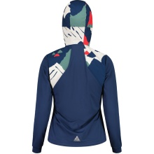 Maloja Hybridjacke SennesM. Printed (hohe Atmungsaktivität, 3-Lagen Softshell) midnightblau Damen