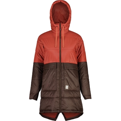 Maloja Wintermantel BerraM Urban Puffer Coat (winddicht, warm, leicht, wasserabweisend) rot/braun Damen